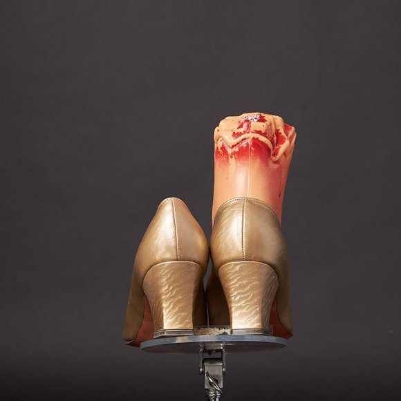 Vintage 1960s Gold Pumps Heels Shoes - Picture 7 of 8